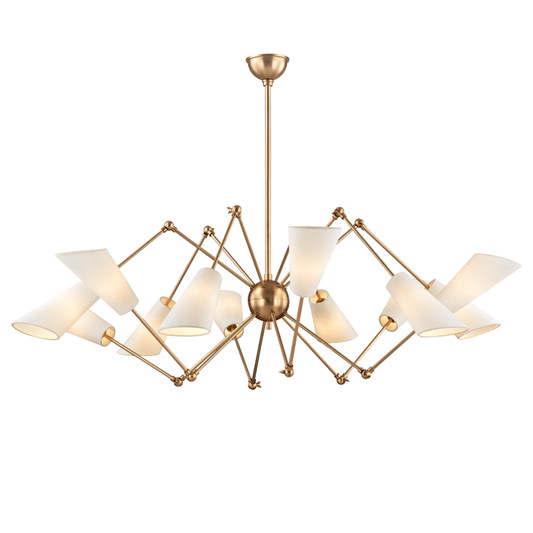 Hudson Valley Lighting Buckingham Chandelier in Aged Brass 5312-AGB