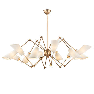 Hudson Valley Lighting Buckingham Chandelier in Aged Brass 5312-AGB