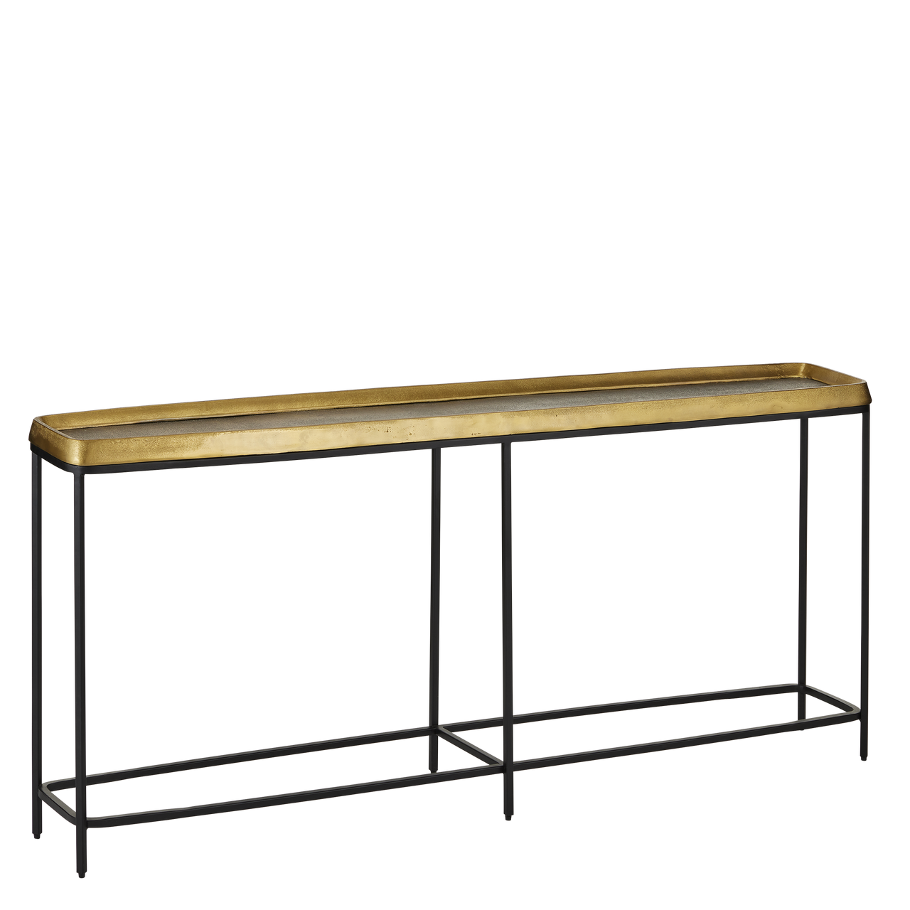 Currey & Co. 69" Tanay Brass Console Table 4000-0150