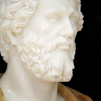 Currey & Co. Thanos Marble Bust Sculpture 1200-0664