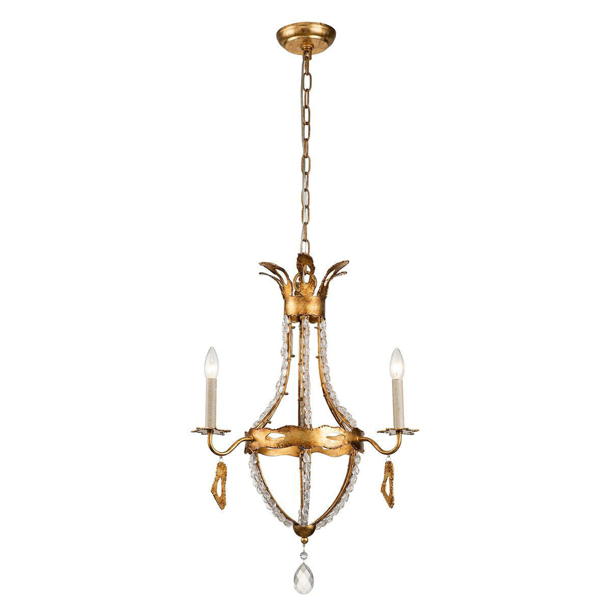 Lucas McKearn Monteleone 3 Light Chandelier in Antique Gold