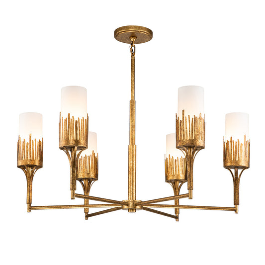 Lucas McKearn Sawgrass 6 Lt Chandelier in Gold Leaf