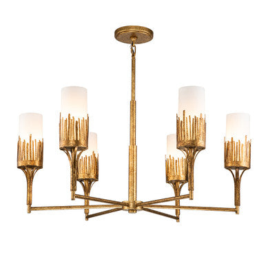 Lucas McKearn Sawgrass 6 Lt Chandelier in Gold Leaf