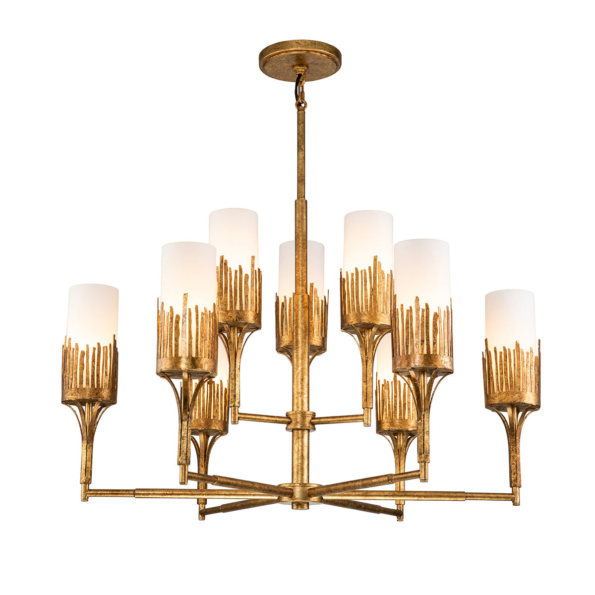 Lucas McKearn Sawgrass 9 Lt Chandelier in Gold Leaf