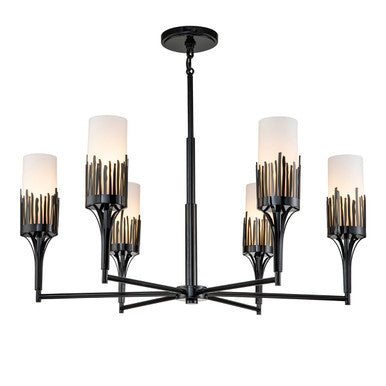 Lucas McKearn Sawgrass 6 Lt Chandelier in Black