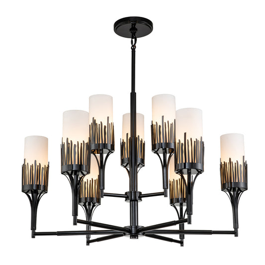 Lucas McKearn Sawgrass 9 Lt Chandelier in Black