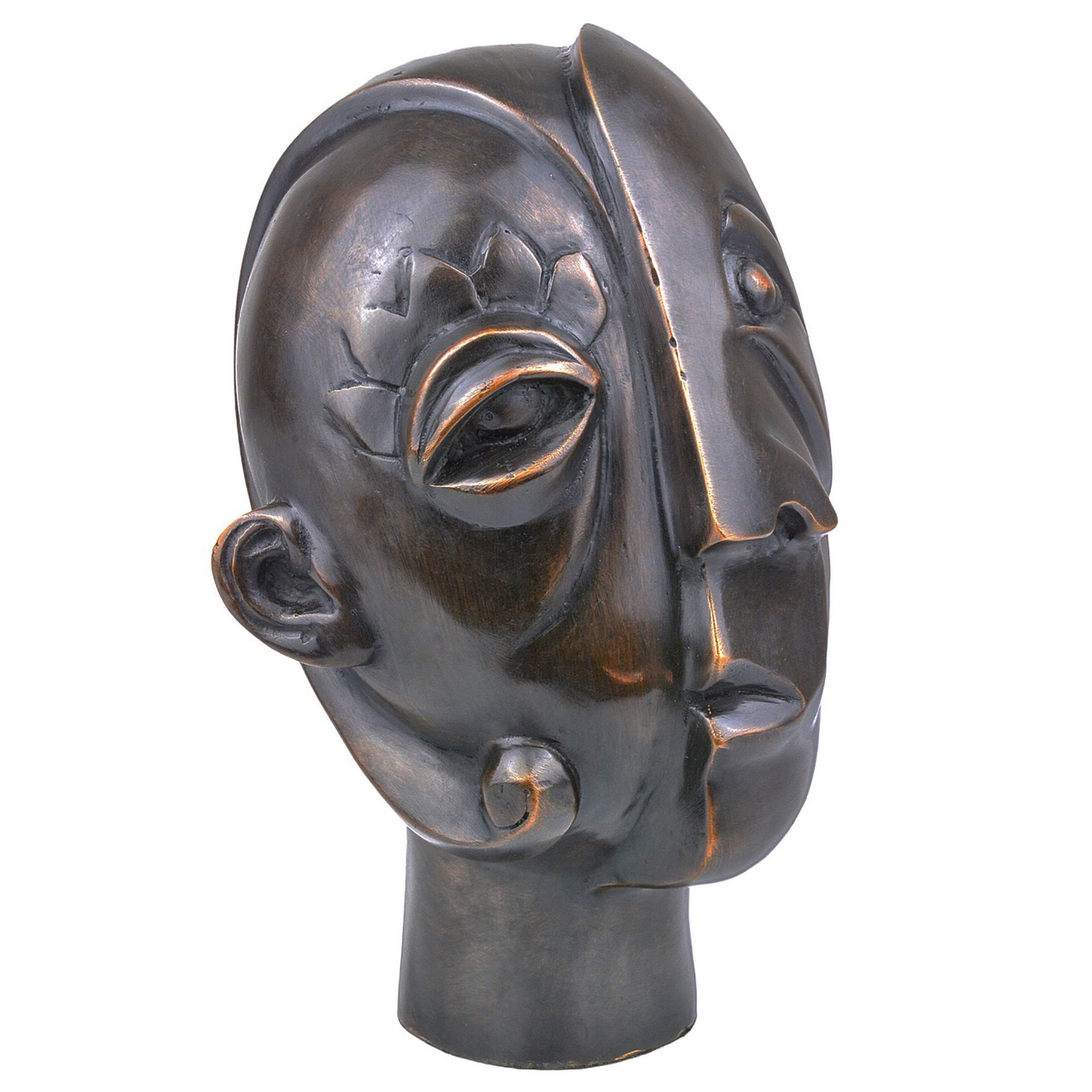 Currey & Co. Cubist Head Bronze 1200-0720