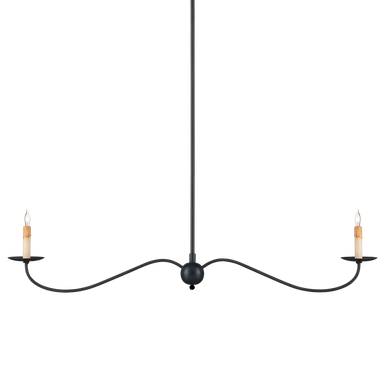 Currey & Co. Saxon Black Linear Chandelier 9000-1126