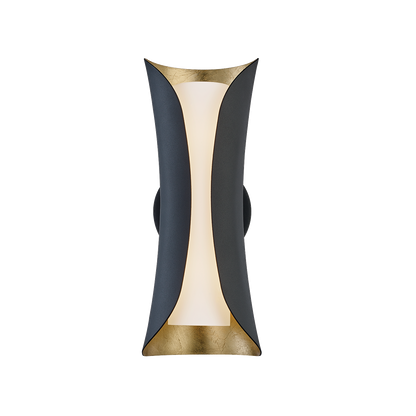 Mitzi 2 Light Wall Sconce in Gold Leaf/Black H315102-GL/BK