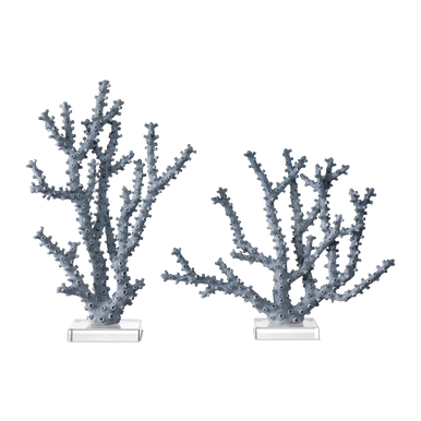 Currey & Co. Blue Coral Set of 2 1200-0797