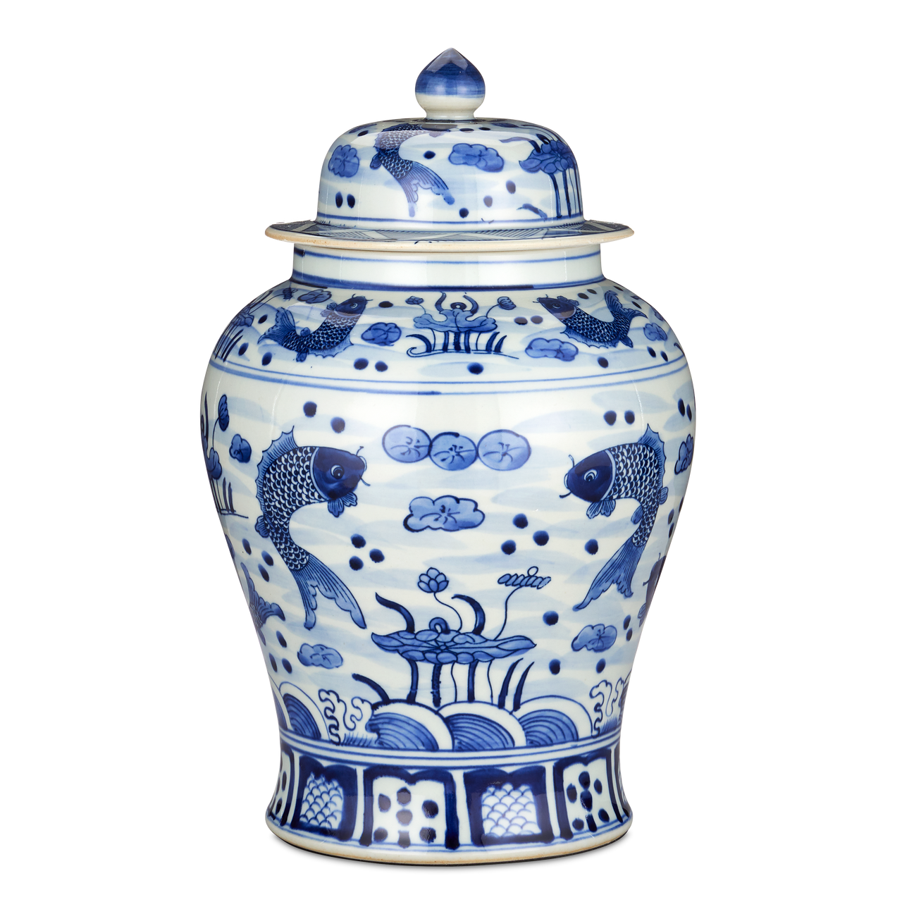 Currey & Co. South Sea Blue & White Medium Temple Jar 1200-0839