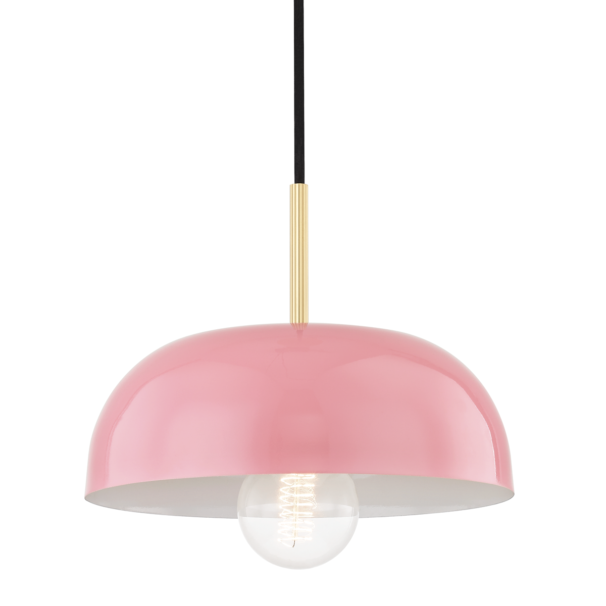 Mitzi 1 Light Pendant in Aged Brass/Pink H199701S-AGB/PK