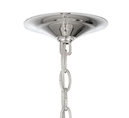 Lumanity Lighting Isla 3-Light Nickel and Glass Contemporary Chandelier in Polished Nickel  9000-2007