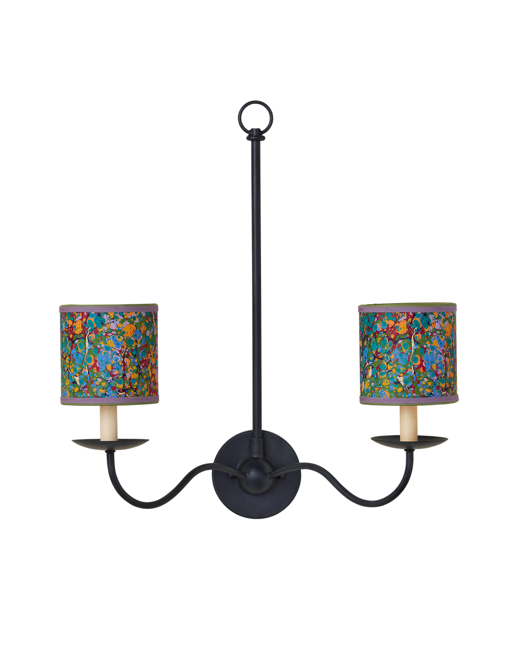 Currey & Co. Marble Multi-Color Paper Drum Chandelier Shade 0900-0034