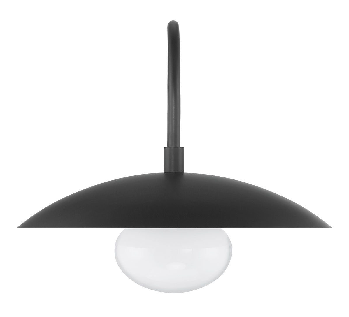 Lumanity Lighting Declan Modern Disc Matte Black 12" Wall Sconce Light in Painted Matte Black, Off White Enamel    L050-0006