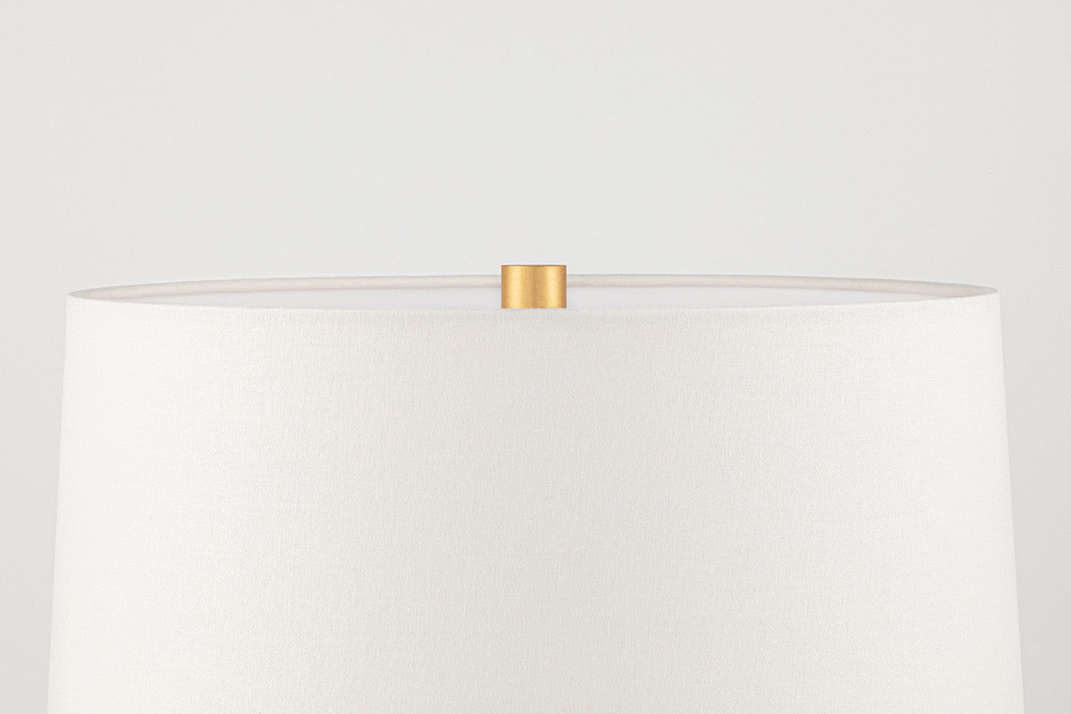 Mitzi 1 Light Table Lamp in White Lustro/Gold Leaf Combo HL335201-WH/GL