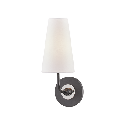 Mitzi 1 Light Wall Sconce in Polished Nickel/Black H318101-PN/BK