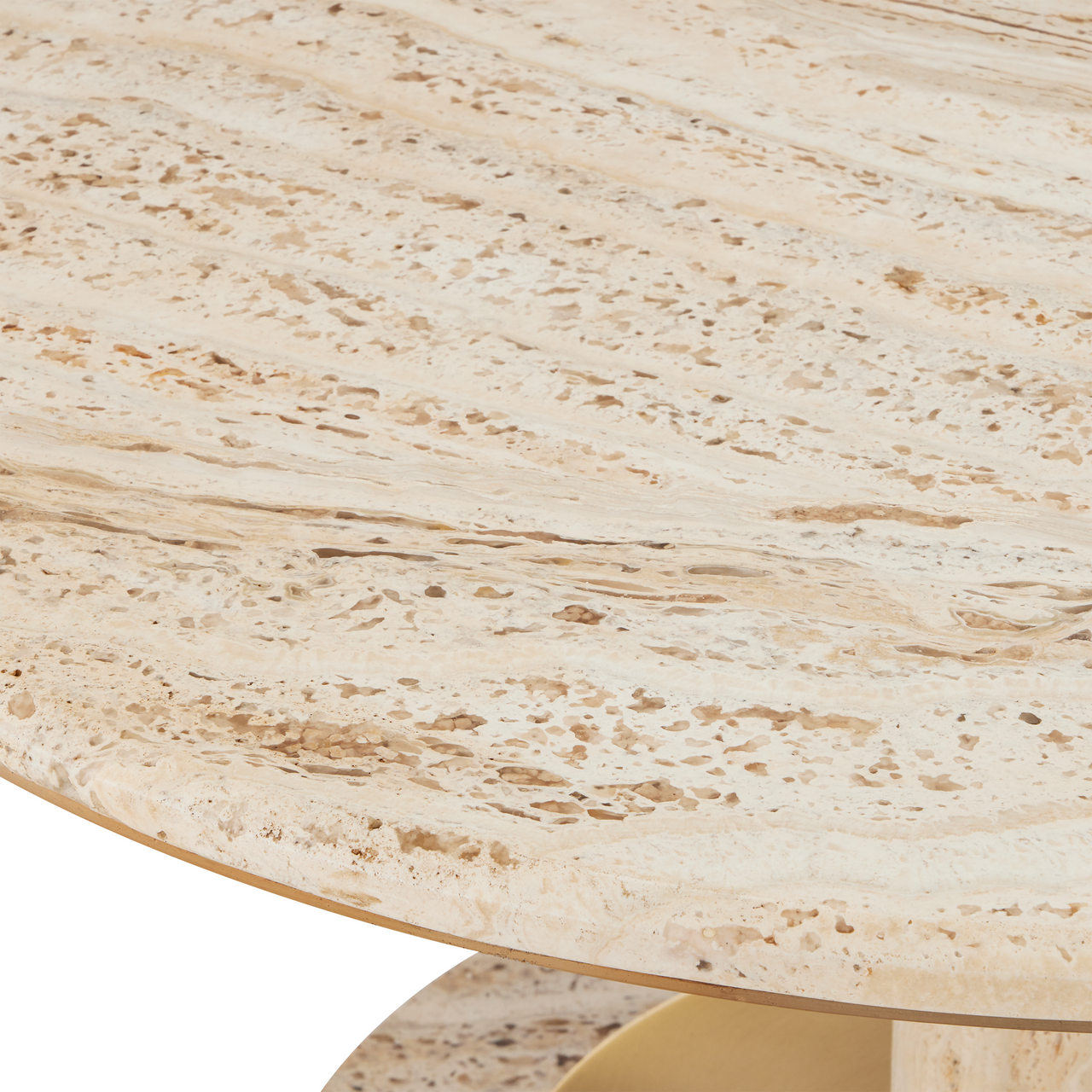 Currey & Co. Miles Travertine Cocktail Table 4000-0184