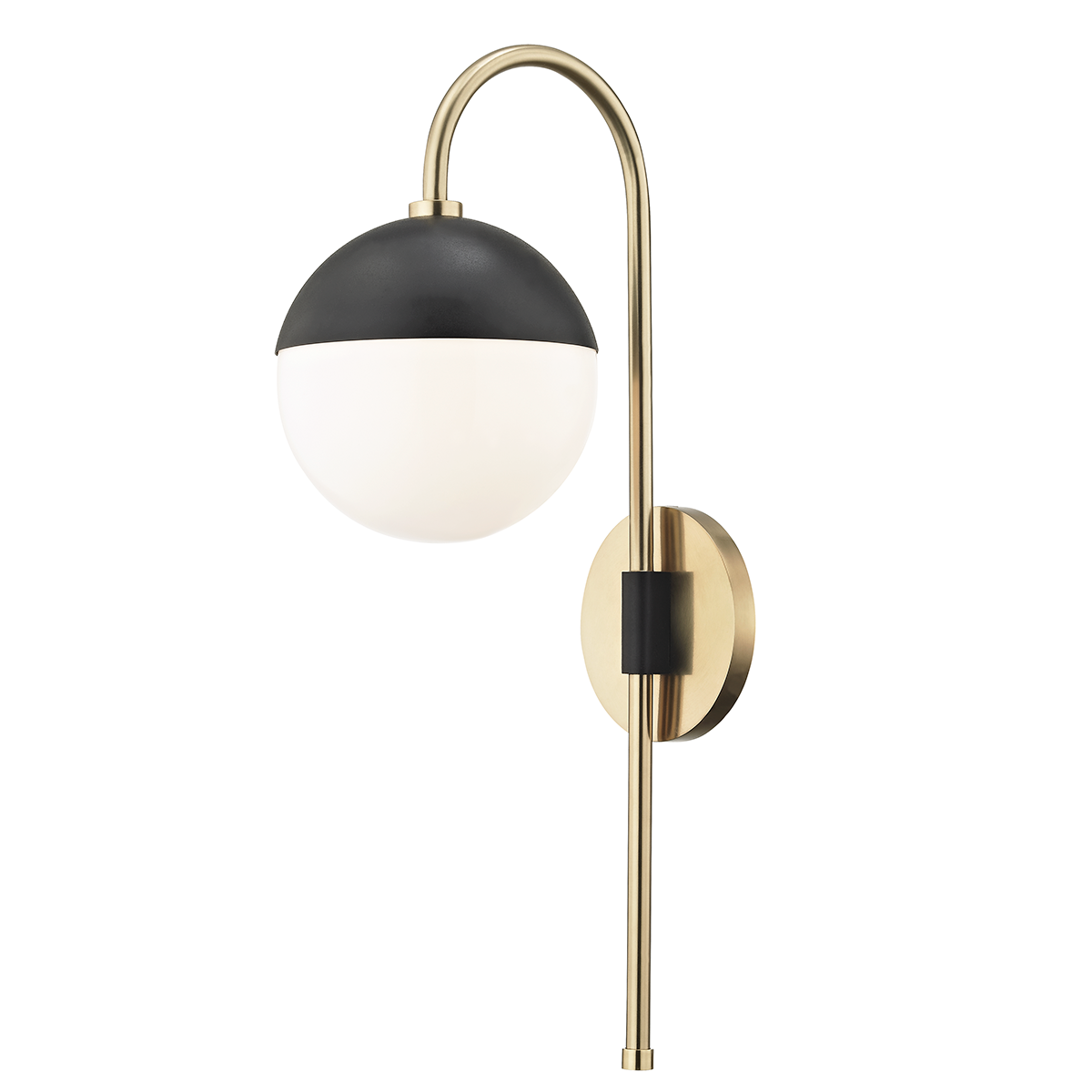 Mitzi 1 Light Plug-in Sconce in Aged Brass/Black HL249101-AGB/BK