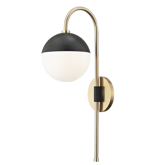 Mitzi 1 Light Plug-in Sconce in Aged Brass/Black HL249101-AGB/BK