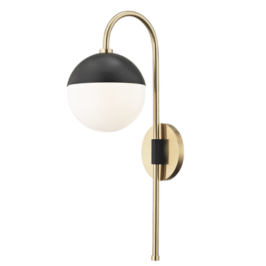 Mitzi 1 Light Plug-in Sconce in Aged Brass/Black HL249101-AGB/BK