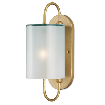 Currey & Co. Glacier Brass 1-Light Wall Sconce 5800-0024