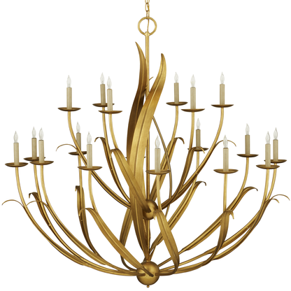 Currey & Co. Menefee Large Gold Chandelier 9000-1107