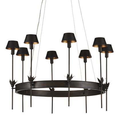 Currey & Co. Coterie Bronze Chandelier 9000-1082