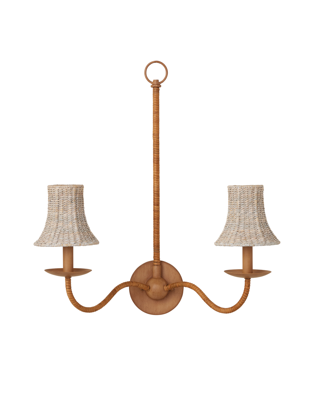 Currey & Co. Bell Whitewashed Chandelier Shade 0900-0040