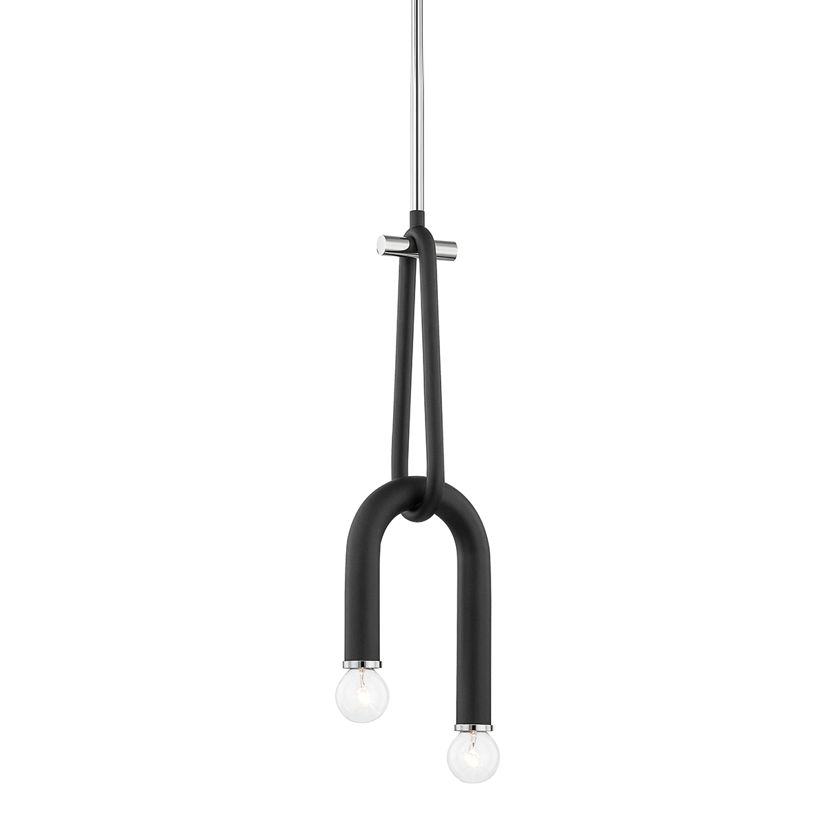 Mitzi 2 Light Pendant in Polished Nickel/Black H382702-PN/BK