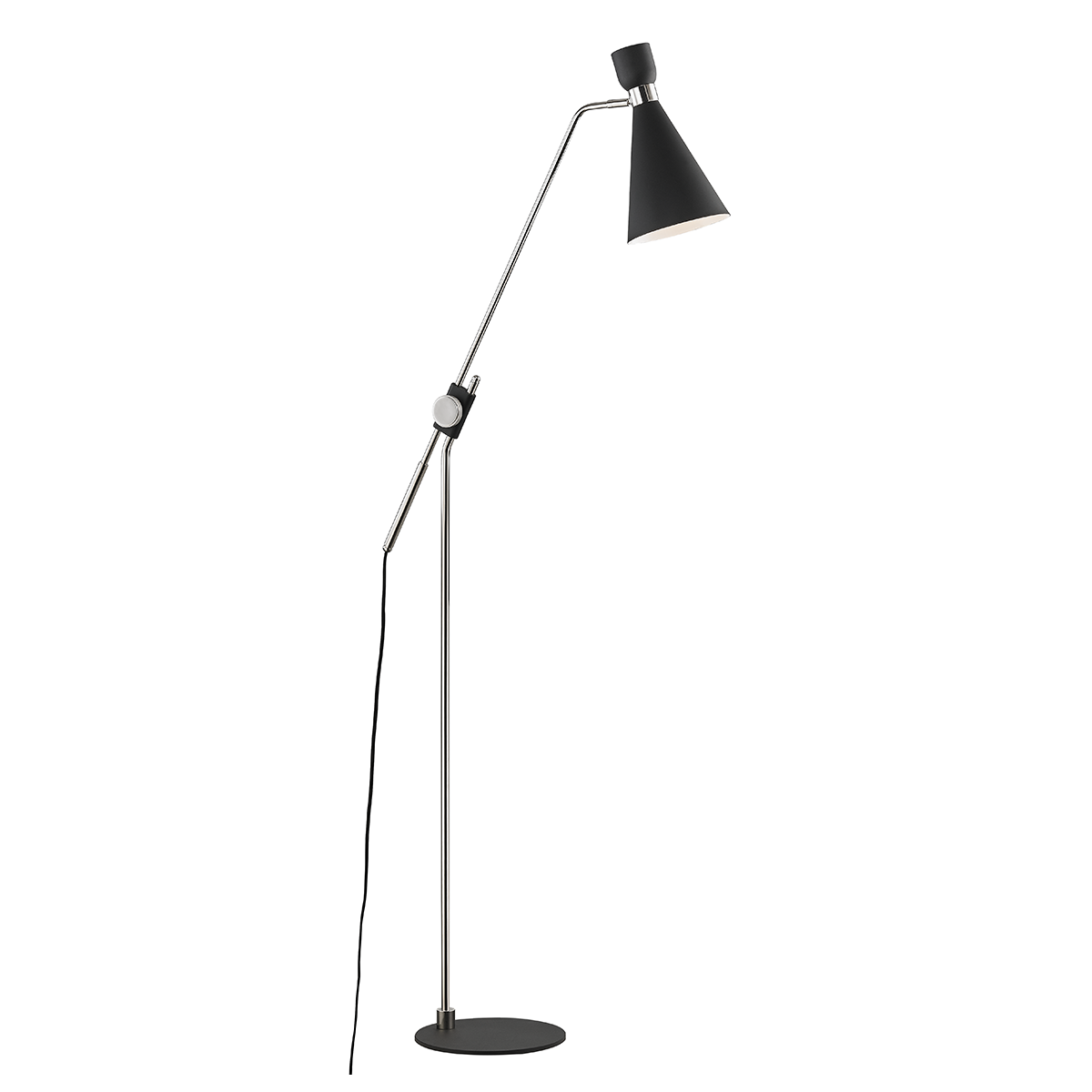 Mitzi 1 Light Floor Lamp in Polished Nickel/Black HL295401-PN/BK