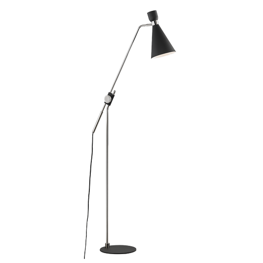 Mitzi 1 Light Floor Lamp in Polished Nickel/Black HL295401-PN/BK