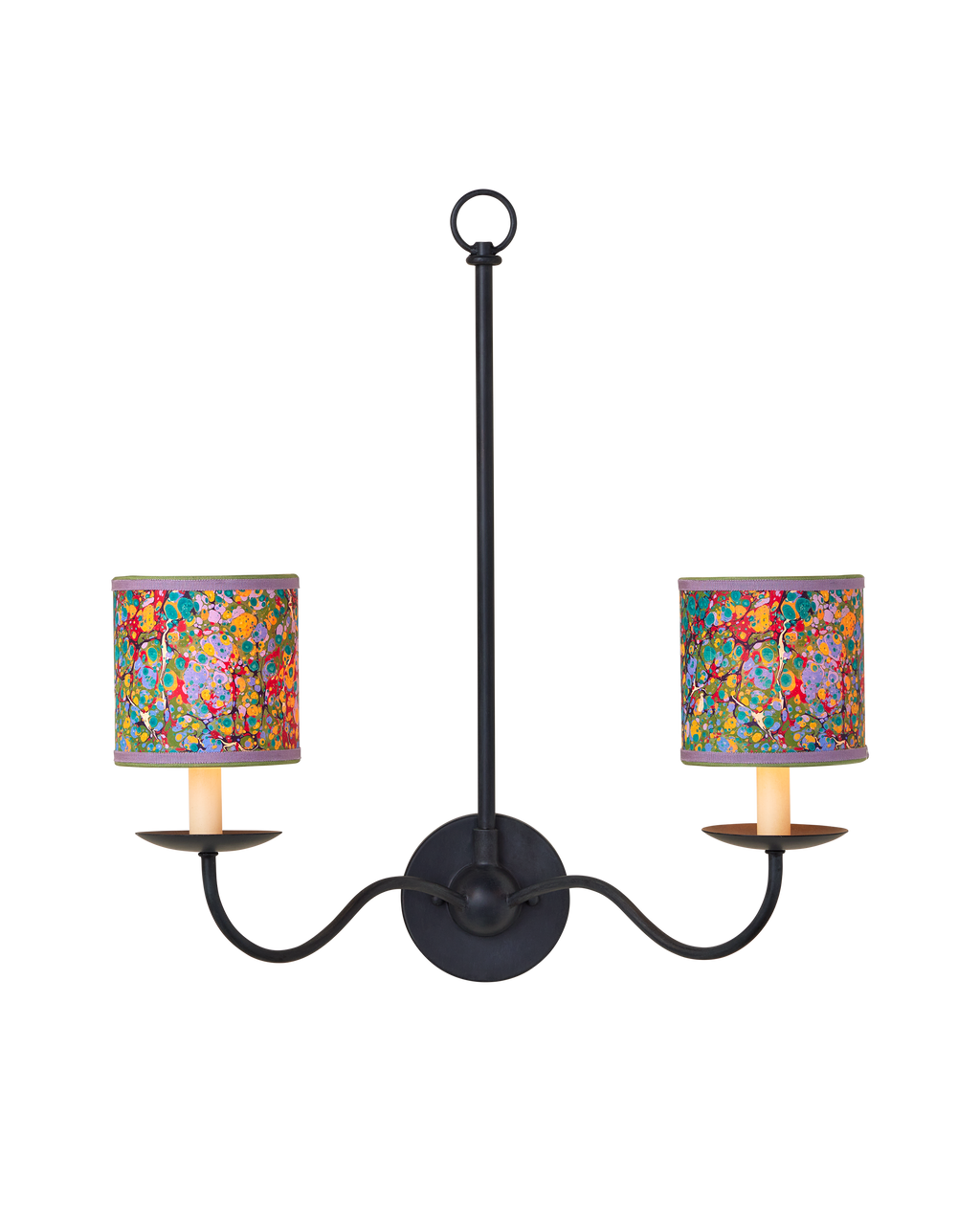 Currey & Co. Marble Multi-Color Paper Drum Chandelier Shade 0900-0034