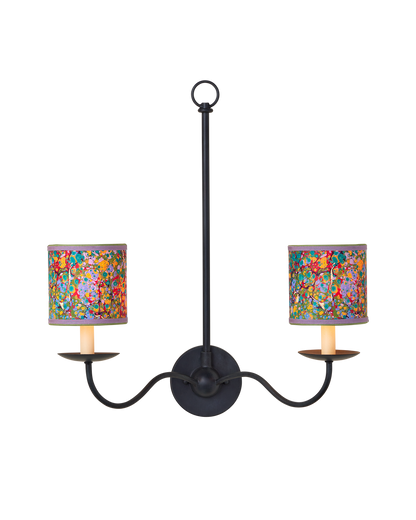 Currey & Co. Marble Multi-Color Paper Drum Chandelier Shade 0900-0034