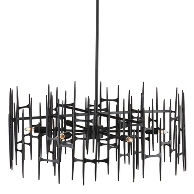 Currey & Co. Attingham Black Chandelier 9000-1091