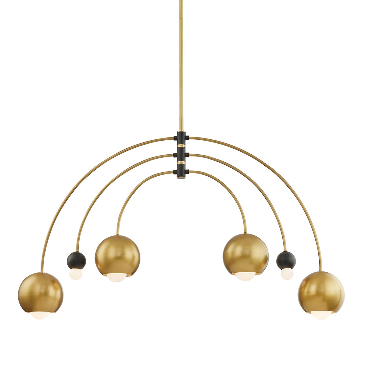 Mitzi 6 Light Chandelier in Aged Brass/Black H348806-AGB/BK