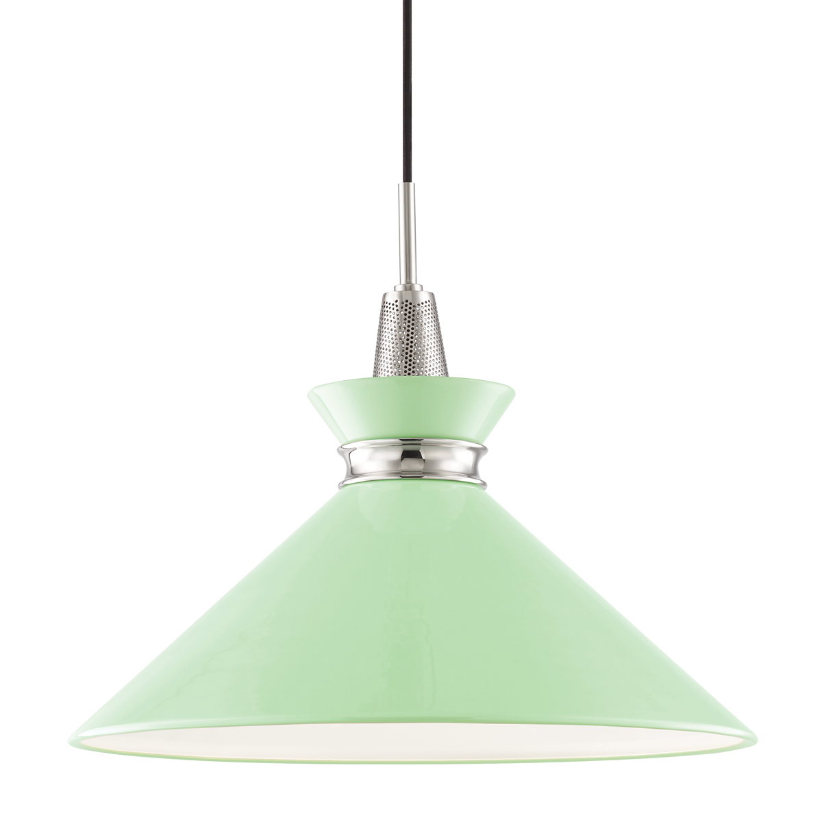 Mitzi 1 Light Pendant in Polished Nickel/Mint H251701L-PN/MNT