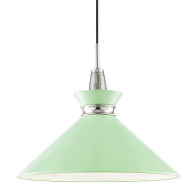 Mitzi 1 Light Pendant in Polished Nickel/Mint H251701L-PN/MNT