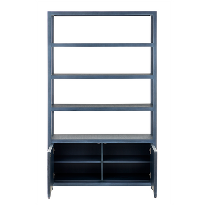 Currey & Co. Santos Vintage Navy Storage Etagere 3000-0265