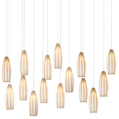 Currey & Co. Parish 15-Light Linear Multi-Drop Pendant 9000-1189