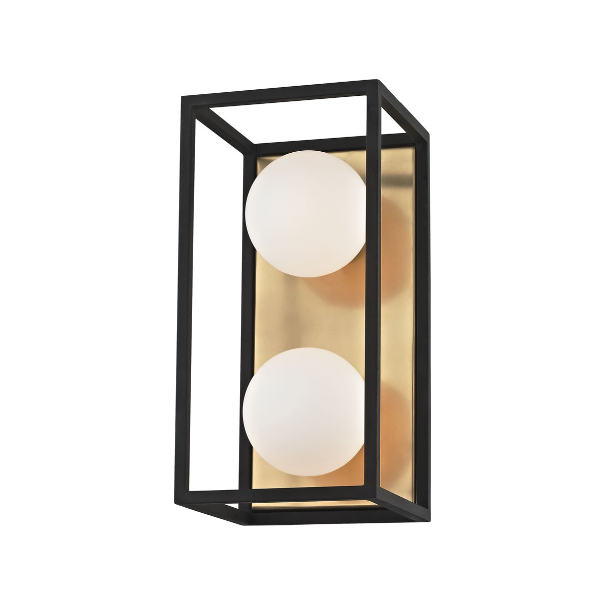 Mitzi 2 Light Bath and Vanity in Aged Brass/Black H141302-AGB/BK