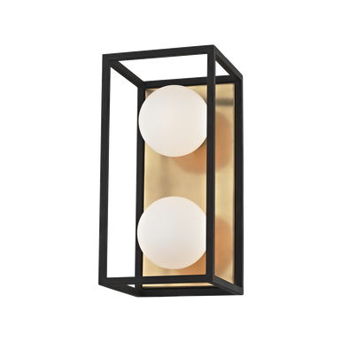 Mitzi 2 Light Bath and Vanity in Aged Brass/Black H141302-AGB/BK