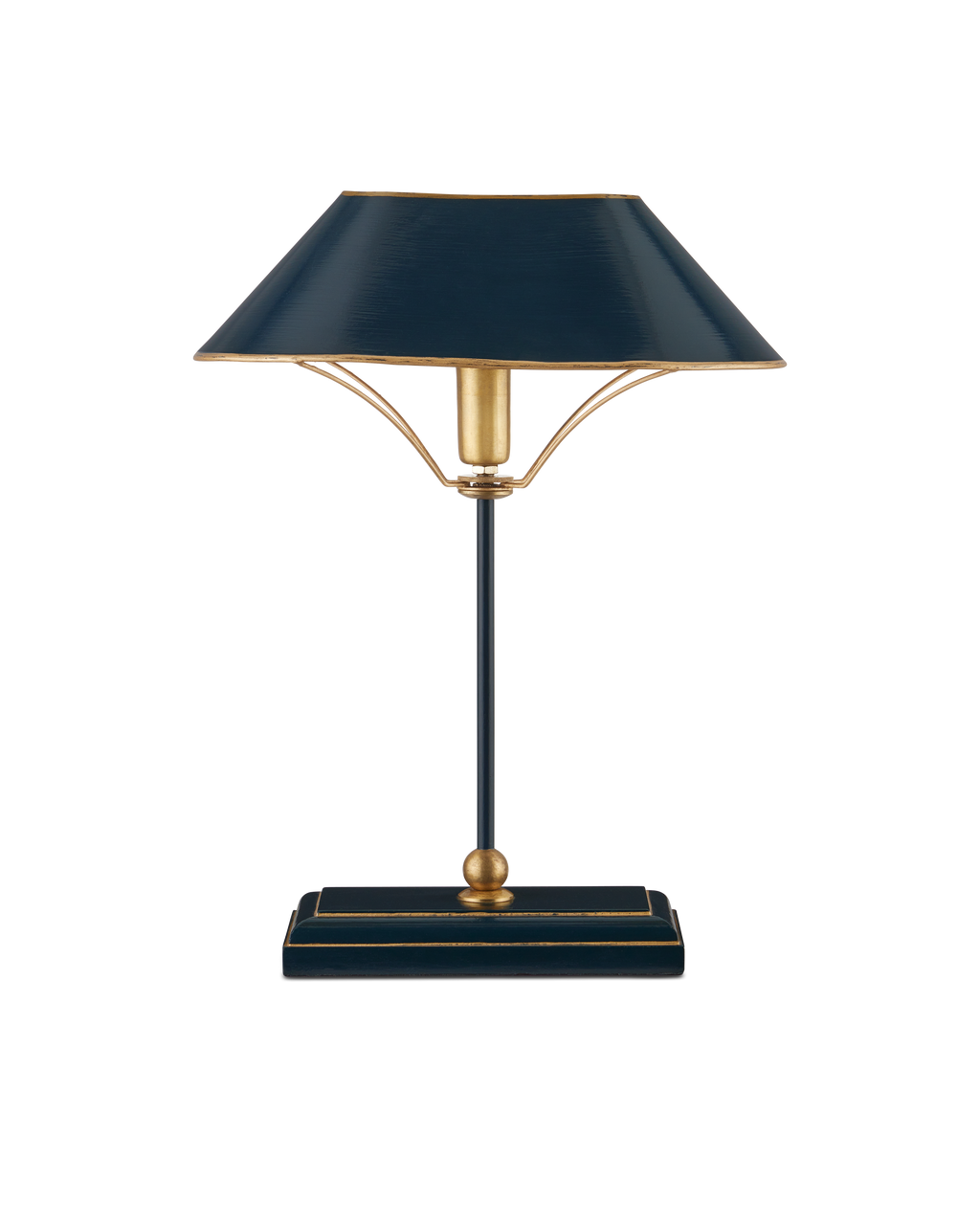 Currey & Co Daphne Navy Table Lamp in Navy/Gold 6000-0953