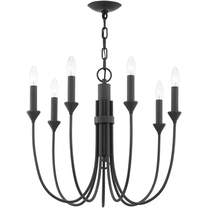 Troy Lighting 7 Light Cate Chandelier in Forged Iron F1007-FOR