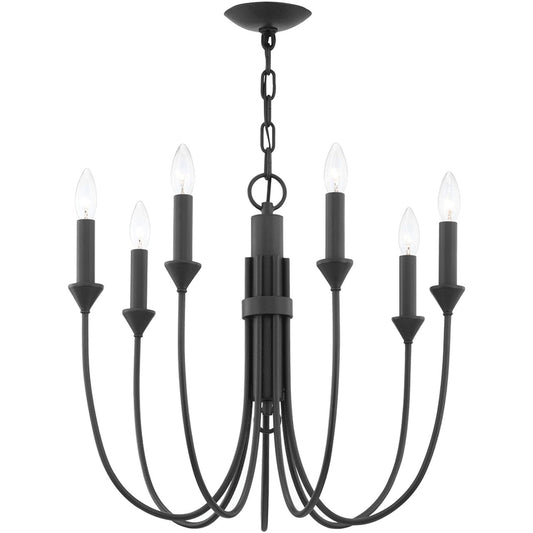 Troy Lighting 7 Light Cate Chandelier in Forged Iron F1007-FOR