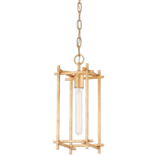 Troy 1 Light Huck Lantern in Vintage Gold Leaf F1093-VGL