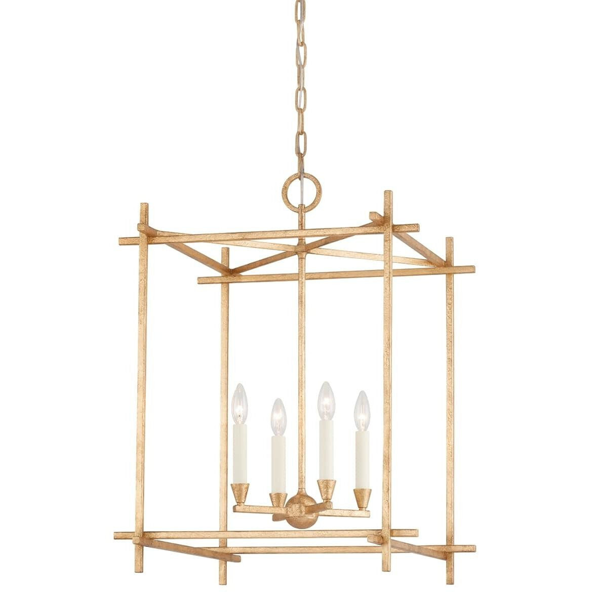 Troy 4 Light Huck Lantern in Vintage Gold Leaf F1097-VGL