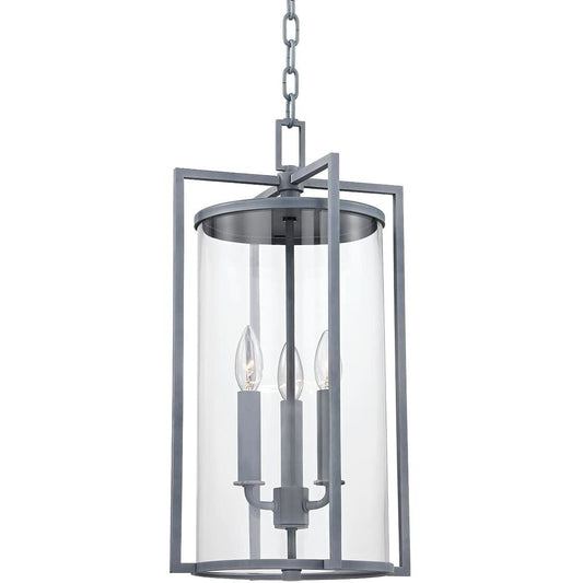 Troy Lighting 3 Light Percy Lantern in Weathered Zinc F1146-WZN