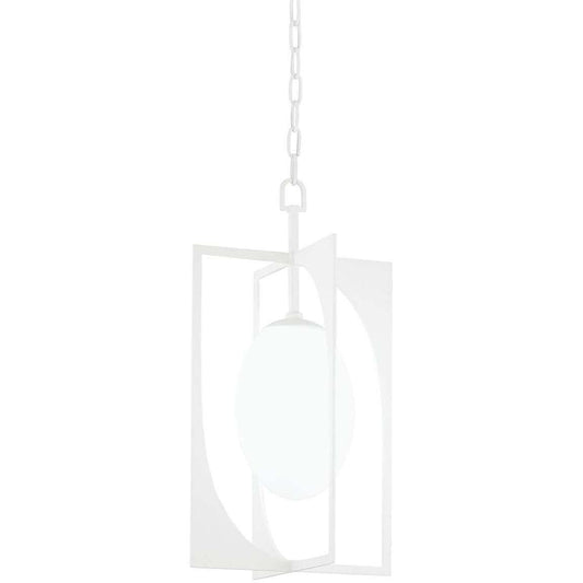 Troy Lighting 1 Light Enzo Lantern in Gesso White F1213-GSW