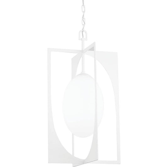 Troy Lighting 1 Light Enzo Lantern in Gesso White F1218-GSW